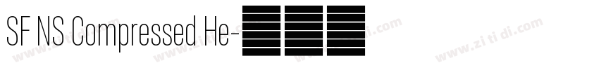 SF NS Compressed He字体转换